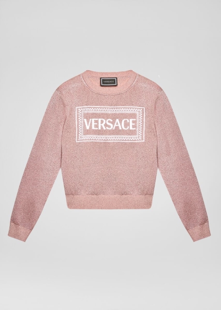 Versace Embroidered 90s Vintage Logo Tröjor Tjej - 967314TSQ